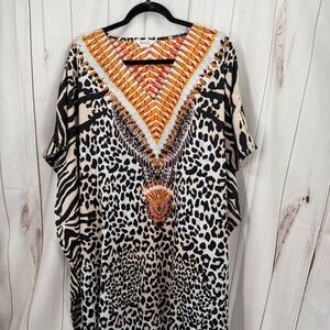 Gypsie Blu Women’s One Size Patterned Cover Up Dress
